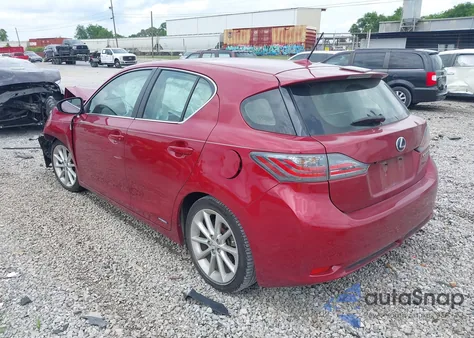 2012 Lexus Ct 200H Premium из США, поврежденный, VIN JTHKD5BH4C2085493